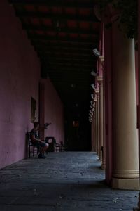 Empty corridor in old building