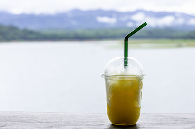 Close-up of drink on table