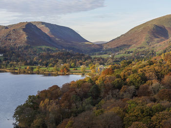 View of lake with mountain in background