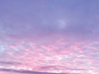 Low angle view of pink clouds in sky
