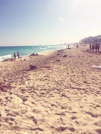 View of people on beach