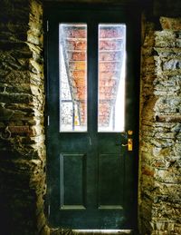 Close-up of window of building