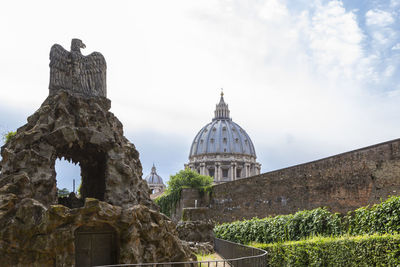 View at st peter's basilica basilica di san pietro from vatican gardens 