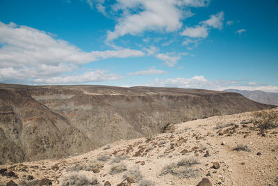 Scenic view of desert against sky