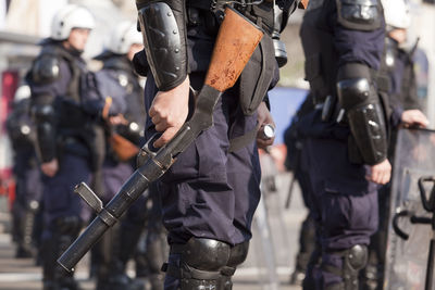 Polices standing on street