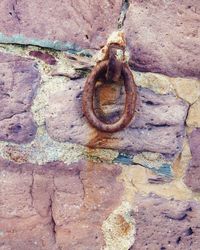 Close-up of rusty chain