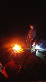 Man working at night