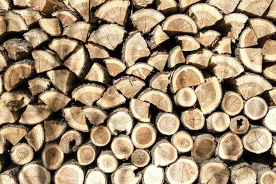 Full frame shot of logs