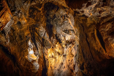 Low angle view of rock formation