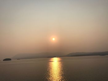 View of sea at sunset