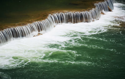 Water flowing in dam