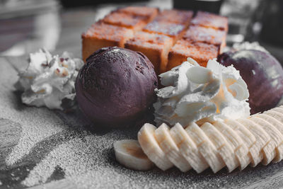 Close-up of ice cream