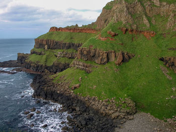 Giants causeway coastal ireland landmark, basal rocks geology, amazing landscapes