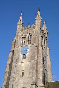 Low angle view of clock tower