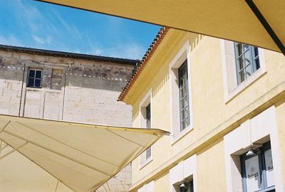 Low angle view of building against sky