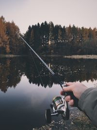 Cropped image of person in water