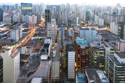 Aerial view of buildings in city