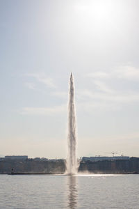 View of fountain against sky