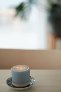 Close-up of coffee on table