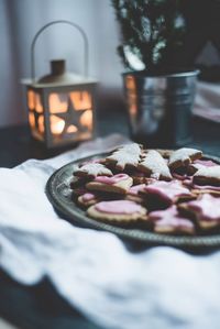 Christmas cookies on table