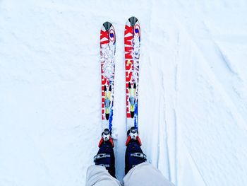 Low section of person in snow