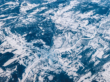 Full frame shot of snow covered landscape