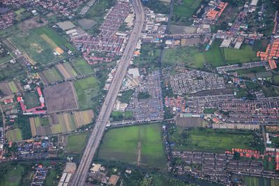 Aerial view bangkok thailand  bangkok city downtown in the most populated. southeast asia.