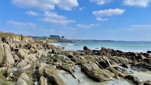 Panoramic view of sea against sky