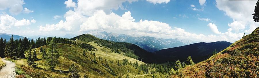 Panoramic view of landscape against sky