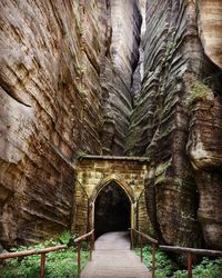 View of old gate in canyon 