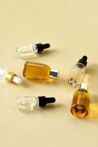 Close-up of bottles on table