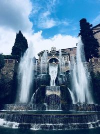 View of fountain against sky