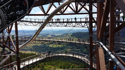 Bridge over river in city