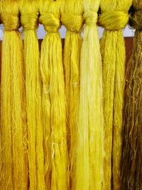 Full frame shot of yellow curtain