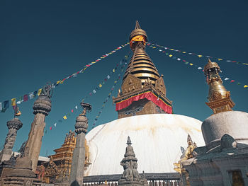 Low angle view of traditional building against sky