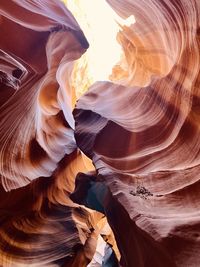 Low angle view of rock formation