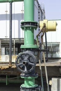 Close-up of machine part