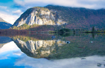 Reflection of mountain in lake