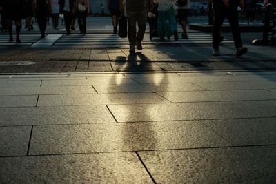 People walking on street