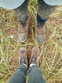 Low section of men standing on ground