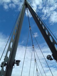 Low angle view of bridge against sky