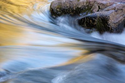 Scenic view of waterfall