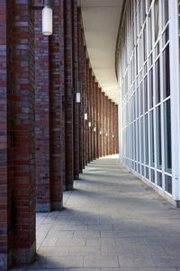 Empty corridor of building