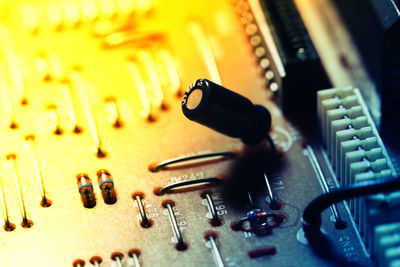 High angle view of telephone booth