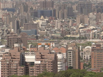 Aerial view of buildings in city