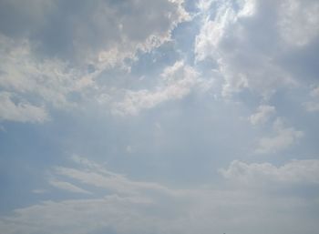 Low angle view of clouds in sky