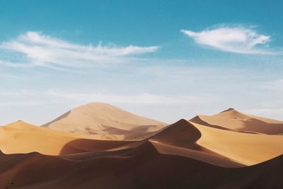 Scenic view of desert against sky