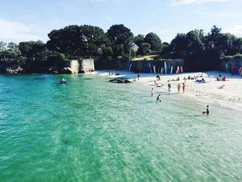 Group of people in the sea