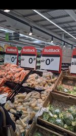 High angle view of food for sale at market stall