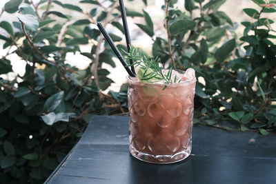 Close-up of drink on table